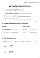 Vorschau - Test - Zeitformen Lernzielkontrolle/ Arbeit Klasse 4 - Seite 2