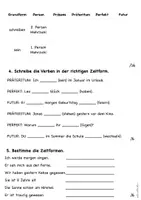 Vorschau - Test - Zeitformen Lernzielkontrolle/ Arbeit Klasse 4 - Seite 3