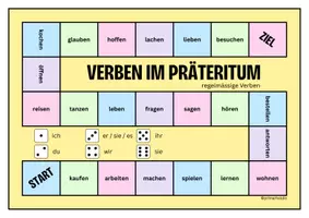 Vorschau - Spiele - Präteritum - regelmässige Verben - Würfelspiel - Seite 1