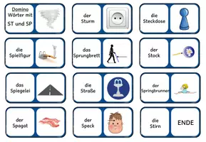 Vorschau - Spiele - Dominos zu Wörtern mit ST und SP-von schulzauberei - Seite 3