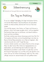 Vorschau - Arbeitsblätter - Silbentrennung Frühling 3.-4. Klasse - Seite 3