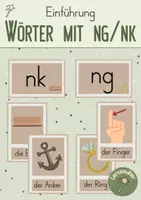 Vorschau - Bildkarten - Wörter mit ng und nk: Material zur Einführung - Deckblatt