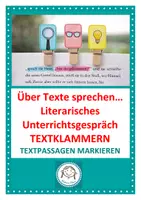 Vorschau - Merkblätter - Literarisches Unterrichtsgespräch. Textklammern zur Markierung - Deckblatt