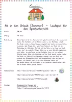 Vorschau - Spiele - Sommer / Urlaub: Laufspiel (Ab in den Urlaub) - Sportunterricht - Kl. 1/2 - Seite 1