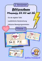 Vorschau - Präsentationen/Tafelbilder - Blitzrechnen (Plusaufgaben ZR 100 mit ZÜ) - Deckblatt