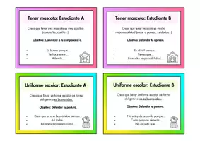 Vista previa - Tarjetas / Manipulativos - Tarjetas de debate - página 1