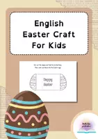 Vorschau - Mal- und Bastelvorlagen - Osterkarte auf Englisch - Easter Craft for kids - Deckblatt