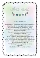 Vorschau - Arbeitsblätter - Buchstabengeschichte Au au Schreibschrift - Seite 1