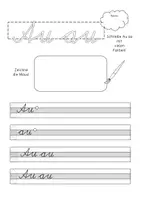 Vorschau - Arbeitsblätter - Buchstabengeschichte Au au Schreibschrift - Seite 3