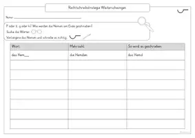 Vorschau - Arbeitsblätter - Schreibspaziergang Reschtschreibstrategie Weiterschwingen bei Nomen - Seite 3