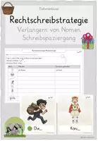 Vorschau - Arbeitsblätter - Schreibspaziergang Reschtschreibstrategie Weiterschwingen bei Nomen - Deckblatt
