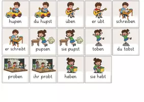 Vorschau - Spiele - Rechtschreibstrategie Weiterschwingen Merk es dir Spiel - Verben - Seite 2