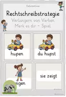 Vorschau - Spiele - Rechtschreibstrategie Weiterschwingen Merk es dir Spiel - Verben - Deckblatt