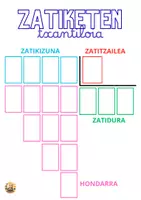 Vista previa - Refuerzo / NEE / Materiales de apoyo - ZATIKETEN TXANTILOIA (EUSKARAZ) - página 1