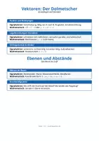 Vorschau - Arbeitsblätter - Mathe-Deutsch Dolmetscher: Analytische Geometrie (Vektoren & Lagebeziehungen) - Seite 2