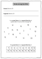 Vorschau - Arbeitsblätter - Gerade & ungerade Zahlen, Halbieren & Verdoppeln bis 20 – Arbeitsblätter mit Legematerial (Klasse 1–2) - Seite 2