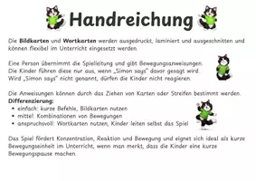 Vorschau - Spiele - Simon says Grundschule – Bewegungsspiel mit Bild- und Wortkarten (Englisch) - Seite 2