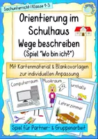 Vorschau - Spiele - Orientierung im Schulhaus – Wege beschreiben (Spiel „Wo bin ich?“) | Karten & Blankovorlagen - Deckblatt