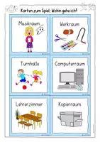Vorschau - Spiele - Orientierung im Schulhaus – Wege beschreiben (Spiel „Wo bin ich?“) | Karten & Blankovorlagen - Seite 2
