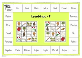 Vorschau - Spiele - Buchstabeneinführung - Lesebingo P (Karibu) - Seite 2