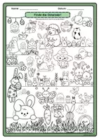 Vorschau - Arbeitsblätter - Ostern - Wimmelbild Finde alle Ostereier! - Deckblatt