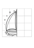 Vorschau - Mal- und Bastelvorlagen - Symmetrie Sommer | Mathe/Kunst - 10 Motive zum Zeichnen - Seite 3