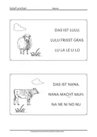 Vorschau - Mal- und Bastelvorlagen - GROSSBUCHSTABEN Silben lesen und Wörter lesen üben 1. Klasse Erstleser Leseblätter - Seite 1