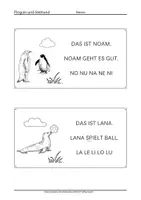 Vorschau - Mal- und Bastelvorlagen - GROSSBUCHSTABEN Silben lesen und Wörter lesen üben 1. Klasse Erstleser Leseblätter - Seite 2