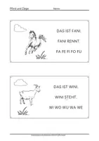 Vorschau - Mal- und Bastelvorlagen - GROSSBUCHSTABEN Silben lesen und Wörter lesen üben 1. Klasse Erstleser Leseblätter - Seite 3