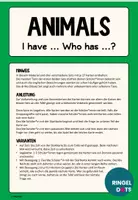 Vorschau - Stationenlernen - I have ... Who has ...? Game: Animals - Seite 1