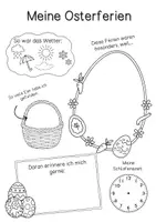 Vorschau - Arbeitsblätter - Osterferien Portfolio / Ferien / Ostern / Vorlage / Steckbrief / KITA / GS - Seite 1