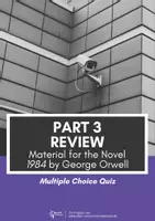 Vorschau - Arbeitsblätter - Review Multiple Choice Quiz: Teaching Material for 1984 - Part 3 (Novel by George Orwell) - Deckblatt