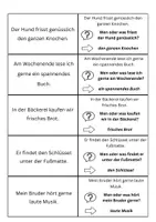 Vorschau - Aufgabenkarten - Partnerkarten: Satzglieder - Akkusativobjekt - Seite 1