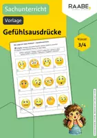 Vorschau - Mal- und Bastelvorlagen - Vorlage zum Schuljahresende: Gefühlsausdrücke - Deckblatt