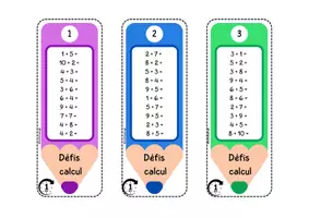 Aperçu - Cartes d'exercices - Défi calcul - Page de couverture