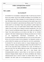 Vorschau - Arbeitsblätter - GLN Großer Leistungsnachweis Klassenarbeit Deutsch Lesen & Zuhören - Deckblatt