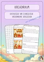 Vorschau - Arbeitsblätter - Der katholische und evangelische Kirchenraum - Deckblatt