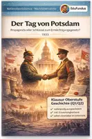Vorschau - Klassenarbeiten - Redeanalyse Nationalsozialismus: Hitlers Rede zum „Tag von Potsdam“ (1933) – Klausur Oberstufe mit Erwartungshorizont - Deckblatt