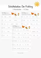 Vorschau - Arbeitsblätter - Schüttelsätze: Der Frühling (3 Arbeitsblätter) - Deckblatt
