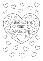 Vorschau - Arbeitsblätter - 💙 Ausmalbild „Alles Liebe zum Vatertag“ – Herzvolles Geschenk zum Ausmalen - Deckblatt