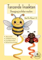 Vorschau - Arbeitsblätter - Insekten im Frühling basteln - 4 fertige Kunstprojekte - Kunst Klasse 1, 2 und 3 - Seite 1