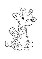 Vorschau - Mal- und Bastelvorlagen - Klassentier Giraffe Imara / Giraffenklasse Ausmalbilder - Seite 3