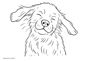 Vorschau - Mal- und Bastelvorlagen - Hund im Regen, Kunstprojekt, Haustier - Seite 2
