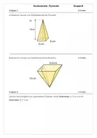 Vorschau - Test - Kurzkontrolle: Berehnungen und Schrägbild Pyramide - Seite 2