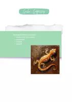 Vorschau - Arbeitsblätter - Gecko Dotpainting - Werken - Deckblatt