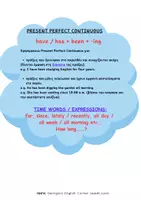Προεπισκόπηση - Φύλλα εργασίας - PRESENT PERFECT CONTINUOUS - theory / conjugation / exercises - Σελίδα 2