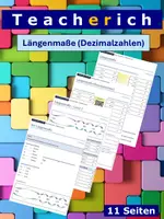 Vorschau - Arbeitsblätter - Längenmaße (Dezimalzahlen) - Deckblatt