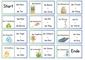 Vorschau - Spiele - Zusammengesetzte Nomen - Domino - Seite 1