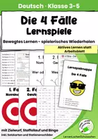 Vorschau - Stationenlernen - Die 4 Fälle – Lernspiele, Bewegungsspiele & Arbeitsmaterial - Freiarbeit - Seite 1