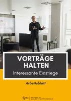 Vorschau - Arbeitsblätter - Vorträge halten: Einstiege - Deckblatt